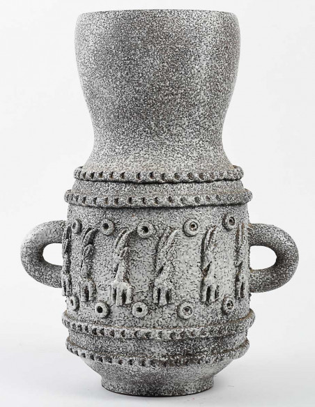 3137-Vase en céramique par René Bluet alias Jean Besnard
