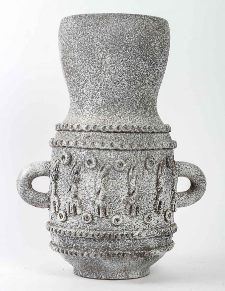 3145-Vase en céramique par René Bluet alias Jean Besnard
