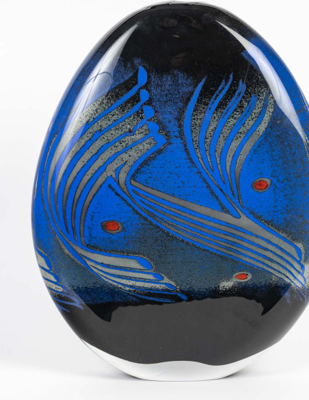 3249-Blown glass sculpture by Alain & Marisa Bégou