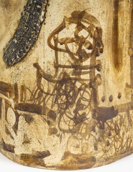 3258-Ceramic vase by Gilbert Portanier (1926 - 2023)