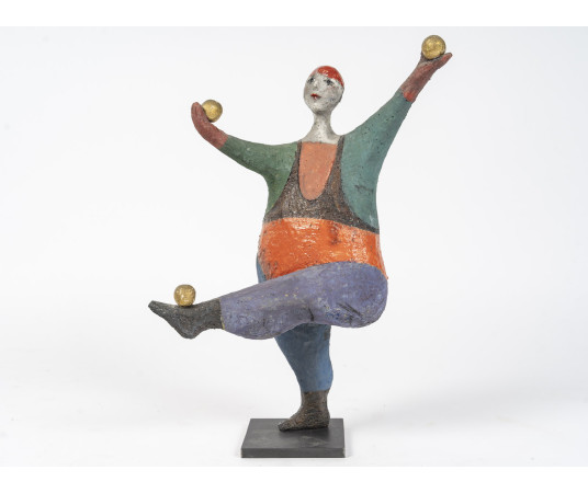 Raku sculpture by Roger...