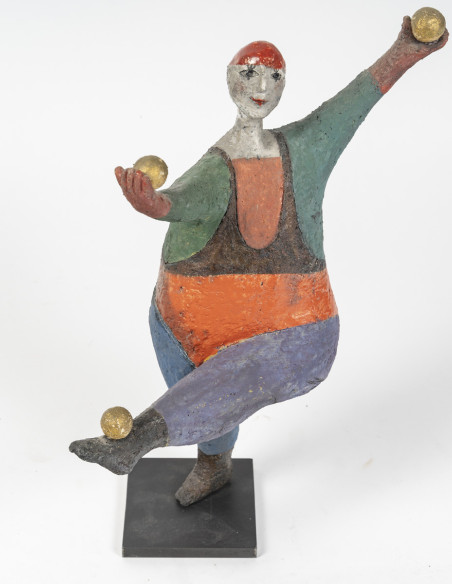 3287-Raku sculpture by Roger Capron (1922-2006)