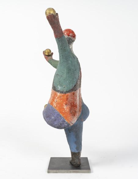 3290-Raku sculpture by Roger Capron (1922-2006)