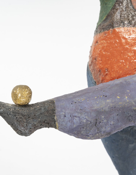 3292-Raku sculpture by Roger Capron (1922-2006)