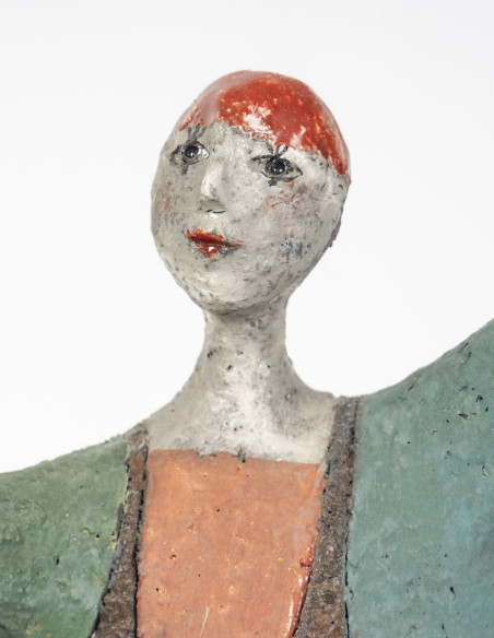 3293-Raku sculpture by Roger Capron (1922-2006)