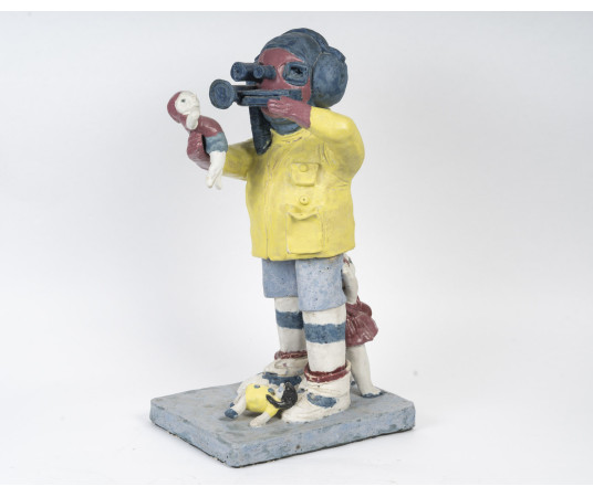 A ceramic sculpture by...