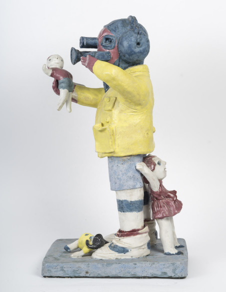 3330-Sculpture en céramique par Charles Semser (1922 - 2011)
