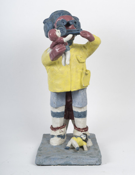3333-A ceramic sculpture by Charles Semser (1922 - 2011)