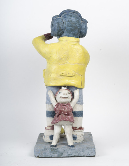 3336-Sculpture en céramique par Charles Semser (1922 - 2011)