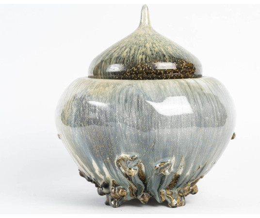 A large ceramic box by Jean...