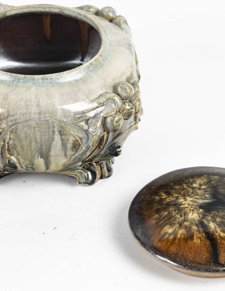 3406-A ceramic box by Jean Jacquinot