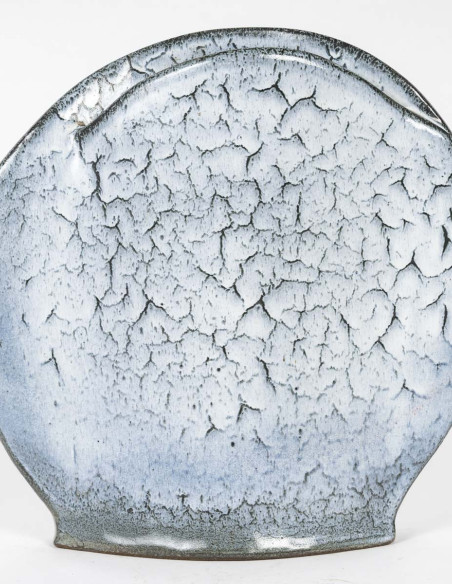 3411-Vase "raie" par Muguette Rivillon (1932 - 2024)