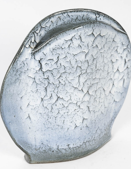 3413-Vase "raie" par Muguette Rivillon (1932 - 2024)
