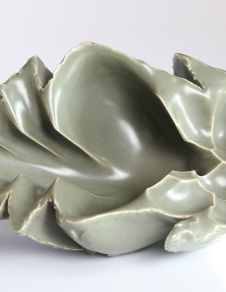 3427-Jean François Fouilhoux ( 1947 ) - sculpture "coquille olive "