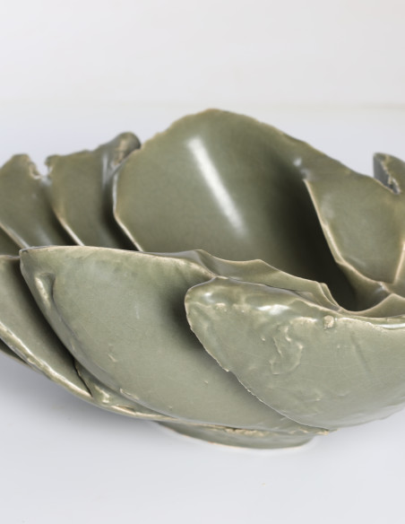 3428-Jean François Fouilhoux ( 1947 ) - sculpture "coquille olive "