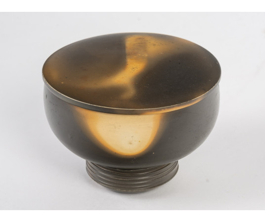 Small covered ceramic pot...