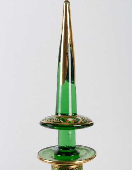 344-Paire de Carafes du 19ème siècle en verre de Bohême