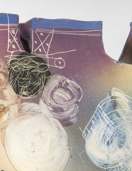 3457-Ceramic sculpture by Gilbert Portanier (1926 - 2023)