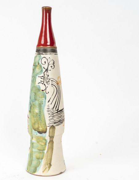3471-Bottle vase by Gilbert Portanier (1926 - 2023)