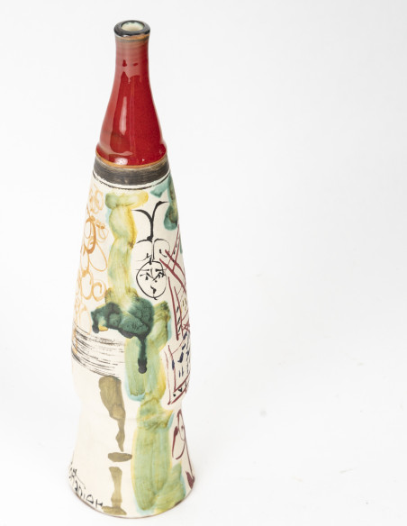 3472-Bottle vase by Gilbert Portanier (1926 - 2023)