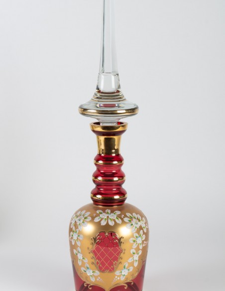 348-19th century enamelled glass decanter