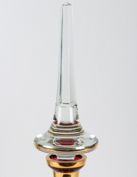 351-Carafe en verre émaillé du 19ème siècle
