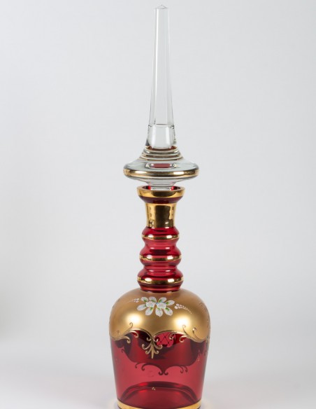 353-19th century enamelled glass decanter