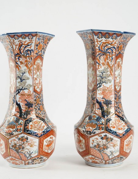 355-20th century Imari porcelain vases
