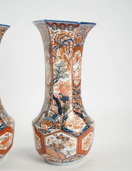 356-20th century Imari porcelain vases