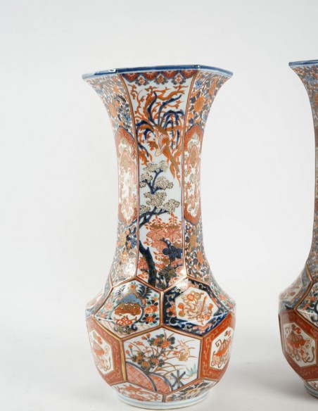 357-vases en porcelaine Imari du 20ème siècle