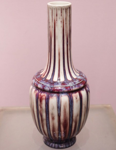 370-Vase bouteille en porcelaine de sèvres du 19ème siècle