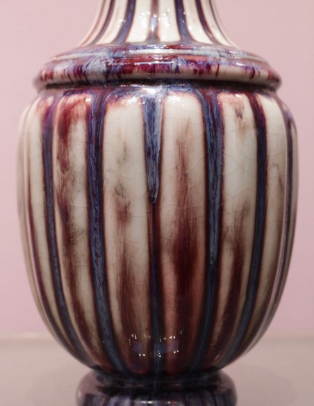 371-Vase bouteille en porcelaine de sèvres du 19ème siècle