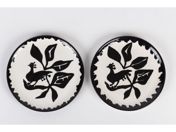 Pair of ceramic plates by Jean Lurçat