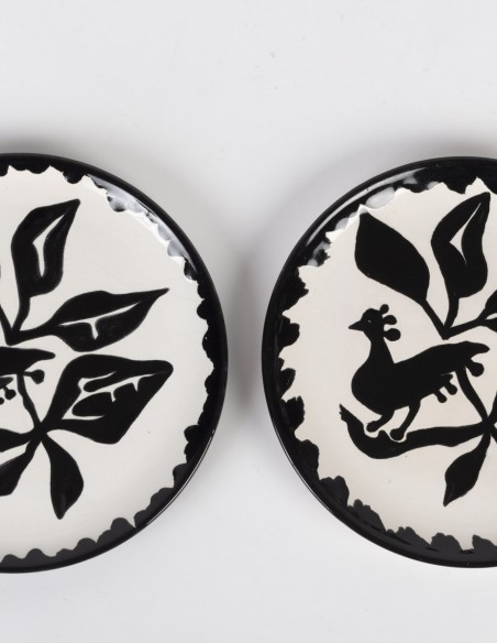 407-Pair of ceramic plates by Jean Lurçat