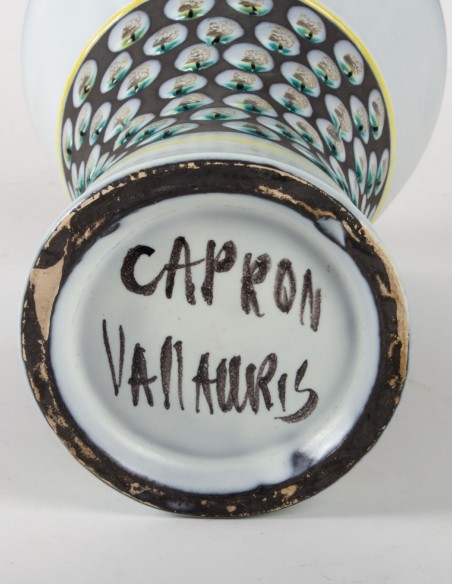429-Capron Vallauris ceramic vase by Roger Capron