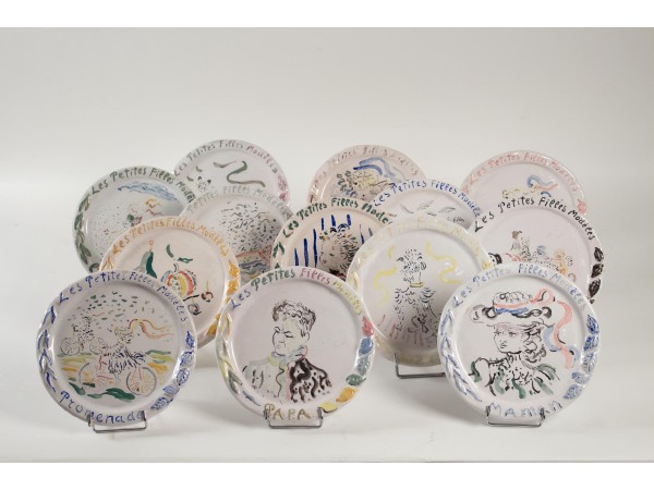 Antique porcelain plates by Constantin Terechkovitch