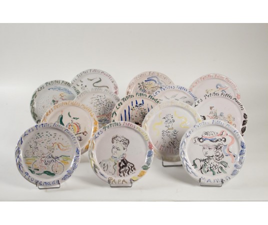 Assiettes en porcelaine anciennes par Constantin Terechkovitch