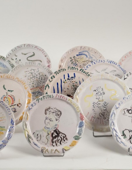 443-Antique porcelain plates by Constantin Terechkovitch