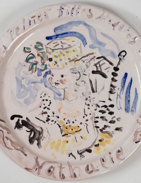 453-Assiettes en porcelaine anciennes par Constantin Terechkovitch