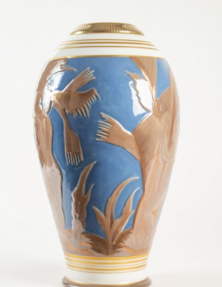476-Vase Art déco en porcelaine de Sèvres année 30