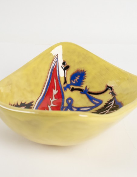 489-Ceramic bowl by Jean Lurçat