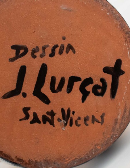 508-20th Century Ceramic Pitcher by Jean Lurçat