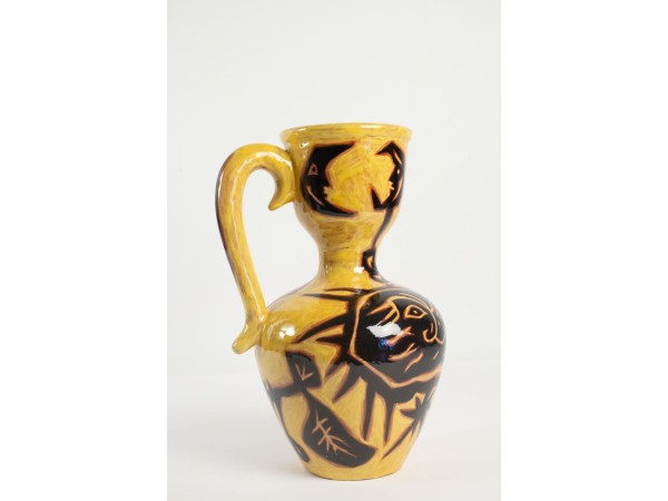 Large glazed earthenware pitcher by Jean Lurçat