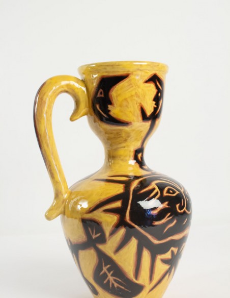 509-Large glazed earthenware pitcher by Jean Lurçat
