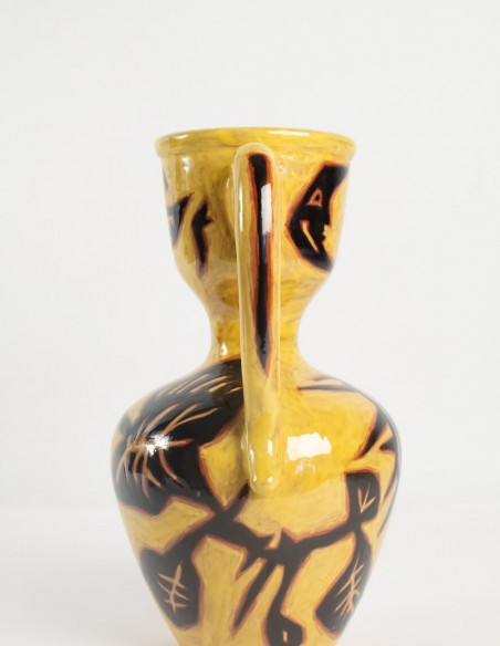 512-Large glazed earthenware pitcher by Jean Lurçat