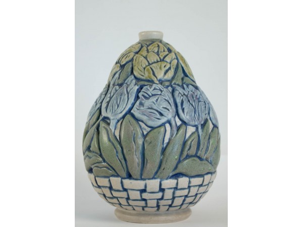 Vase en céramique art nouveau par Les frères Mougin