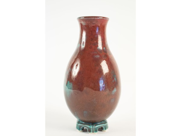Glazed stoneware baluster vase by Frédéric Kiefer
