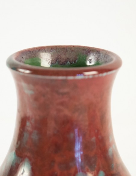 552-Vase balustre en grès émaillé par Frédéric Kiefer