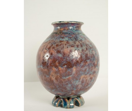 Ceramic ovoid vase by Frédéric Kiefer