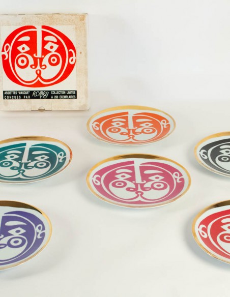 594-Antique Porcelain Plates by Roger Capron
